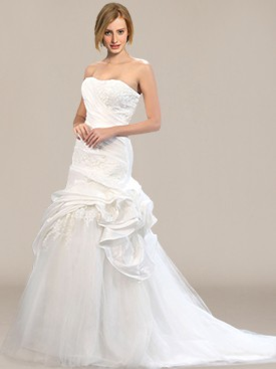 mermaid strapless wedding dresses
