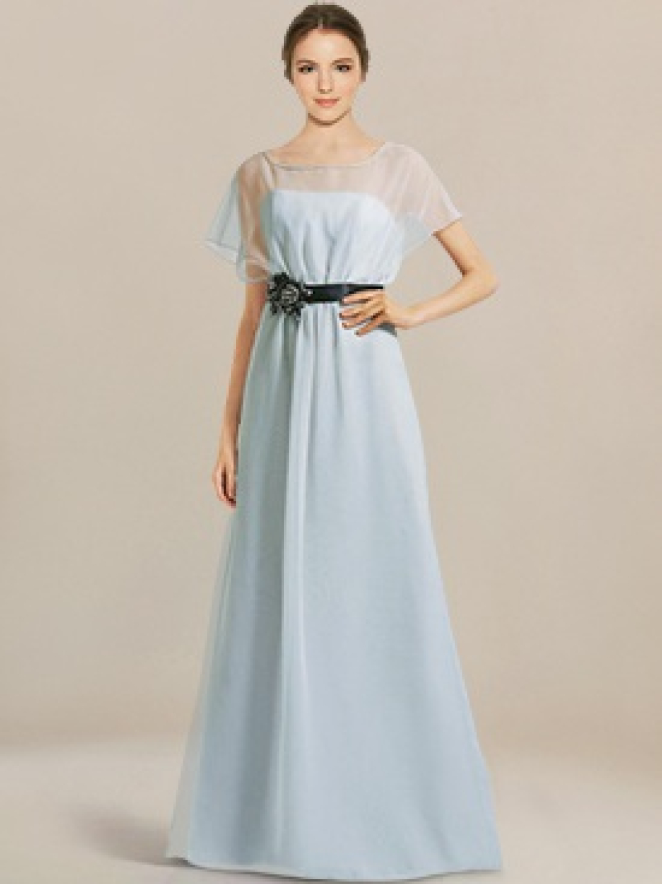 moderne mère de la robe de mariée_Blue Pastel/Black