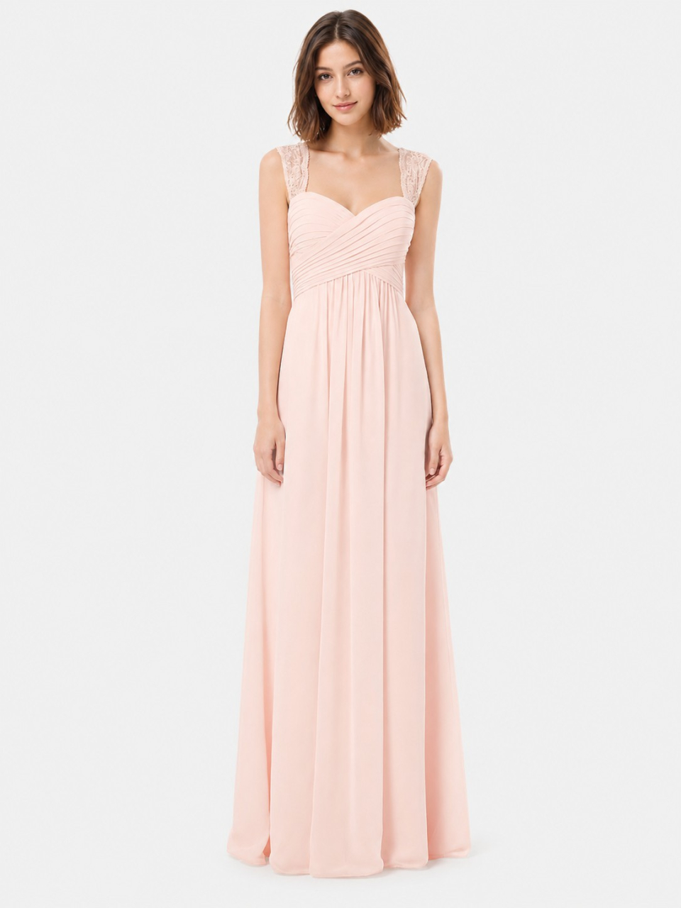 bescheidenes brautjunferkleid_pink