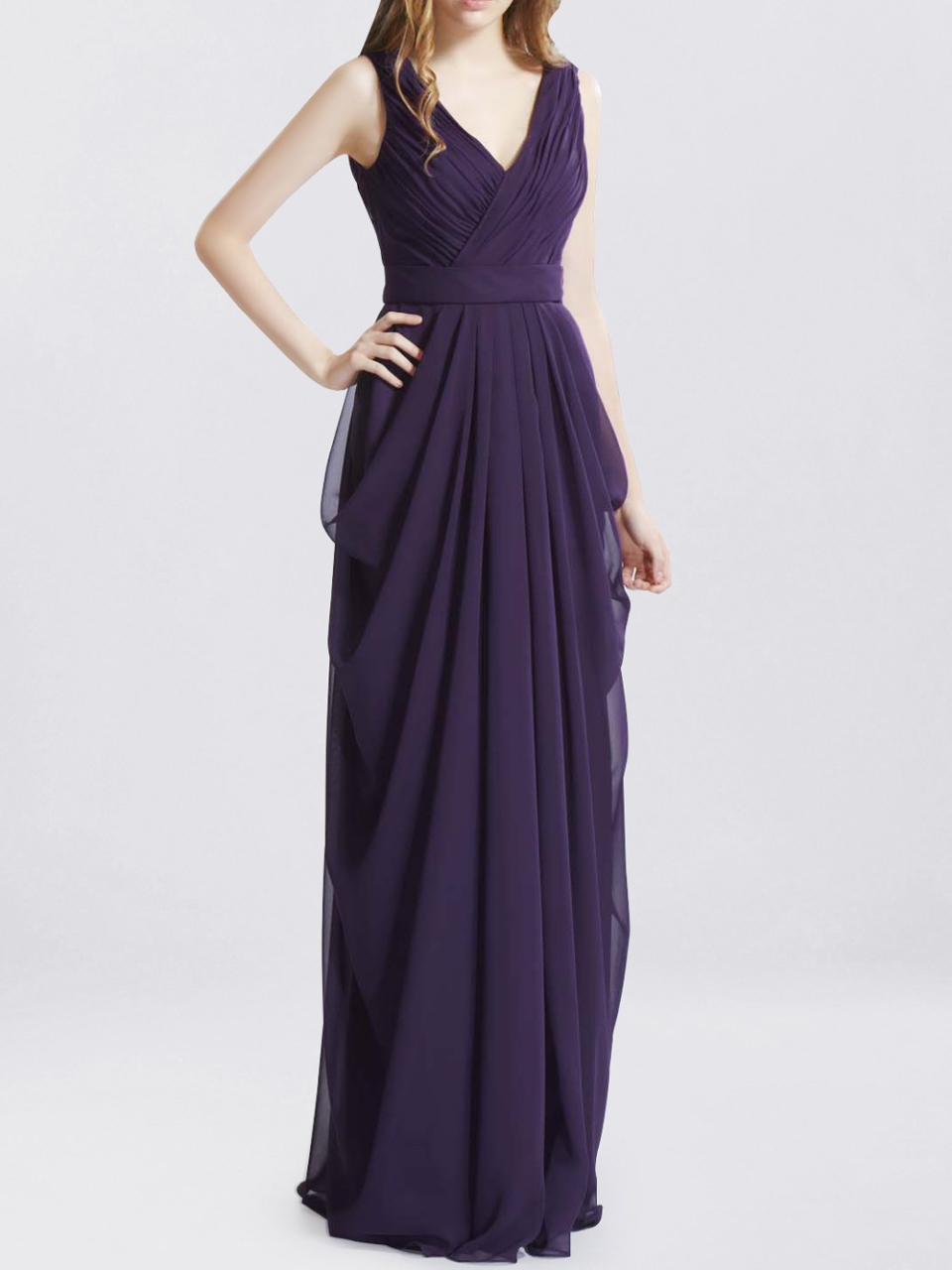 modest bridesmaid dresses_grape