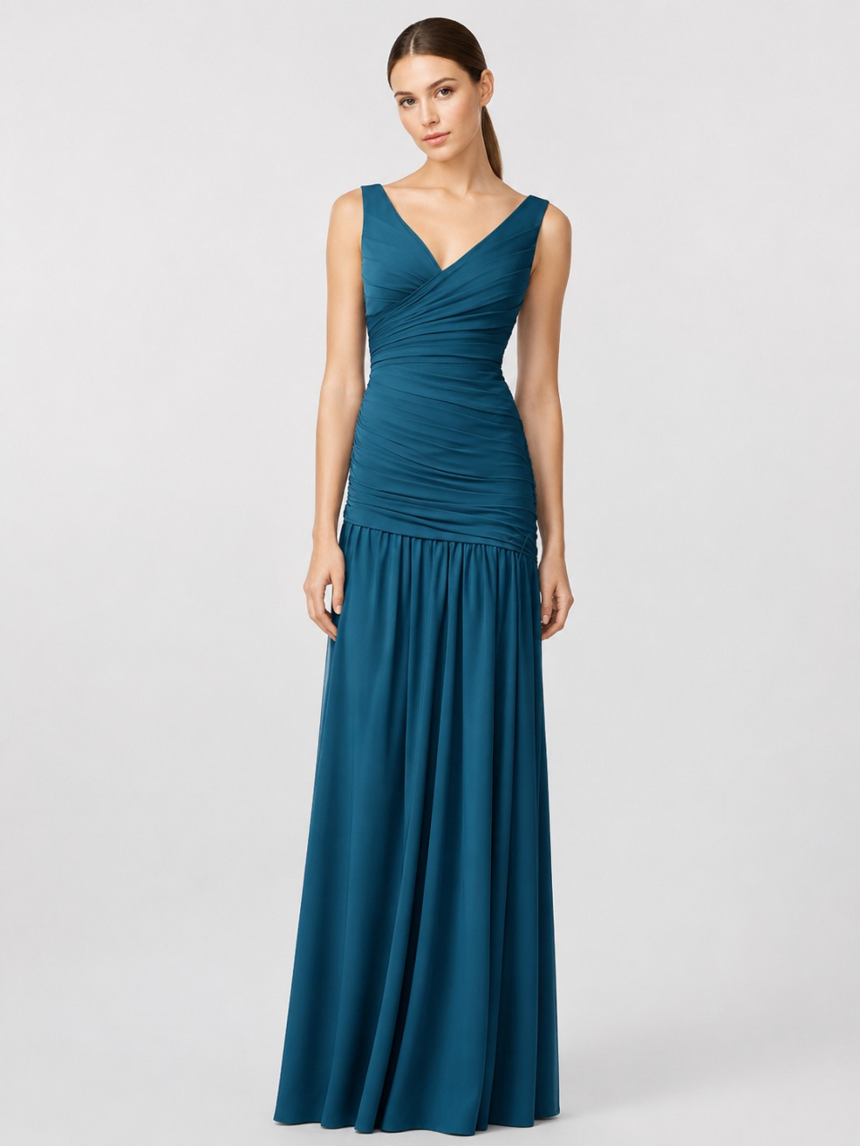 modest bridesmaid dresses_Teal