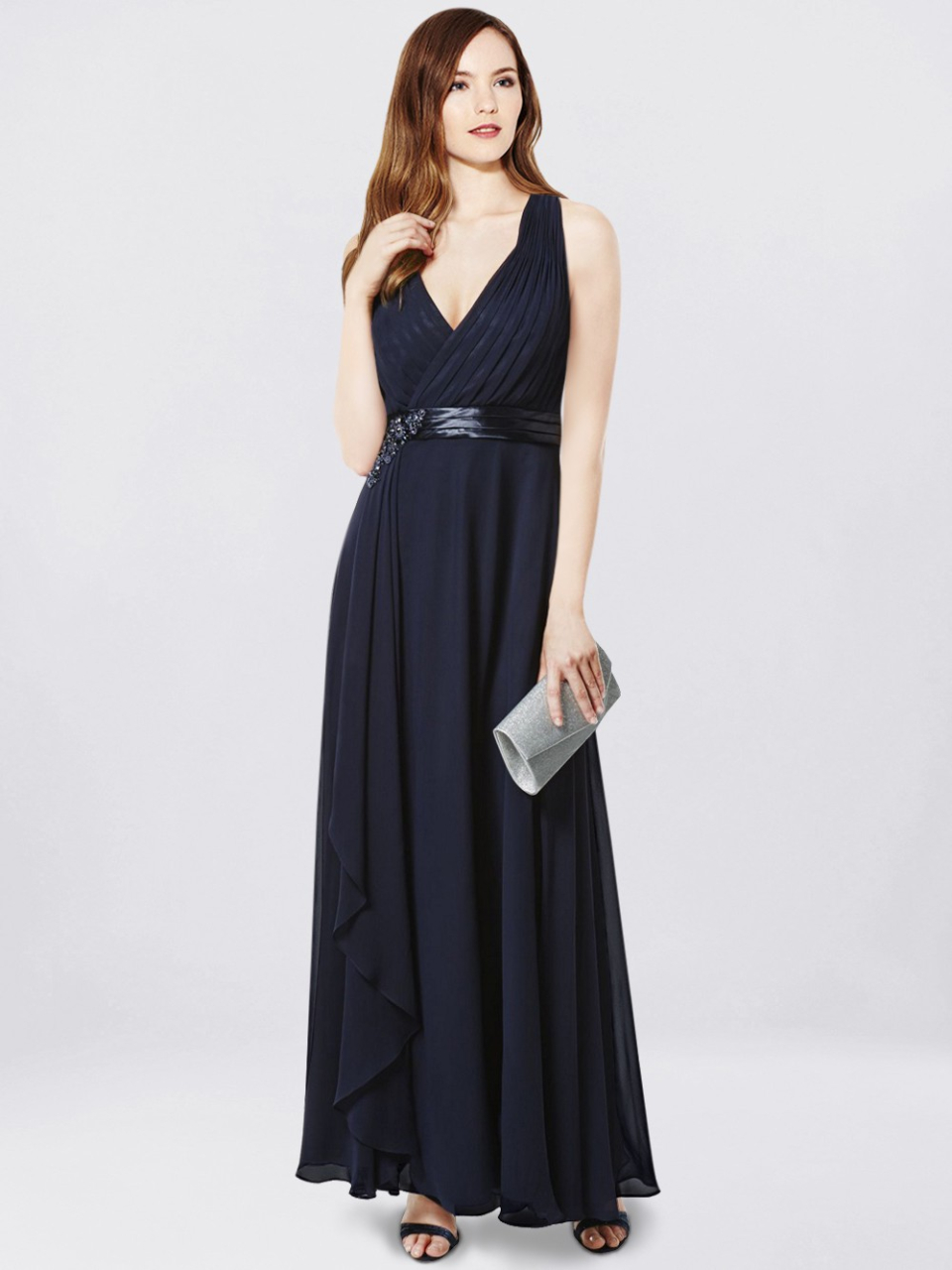 modest bridesmaid dresses_Navy