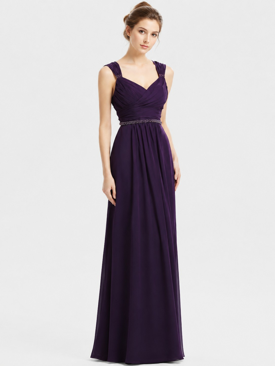 modest bridesmaid dresses_Grape