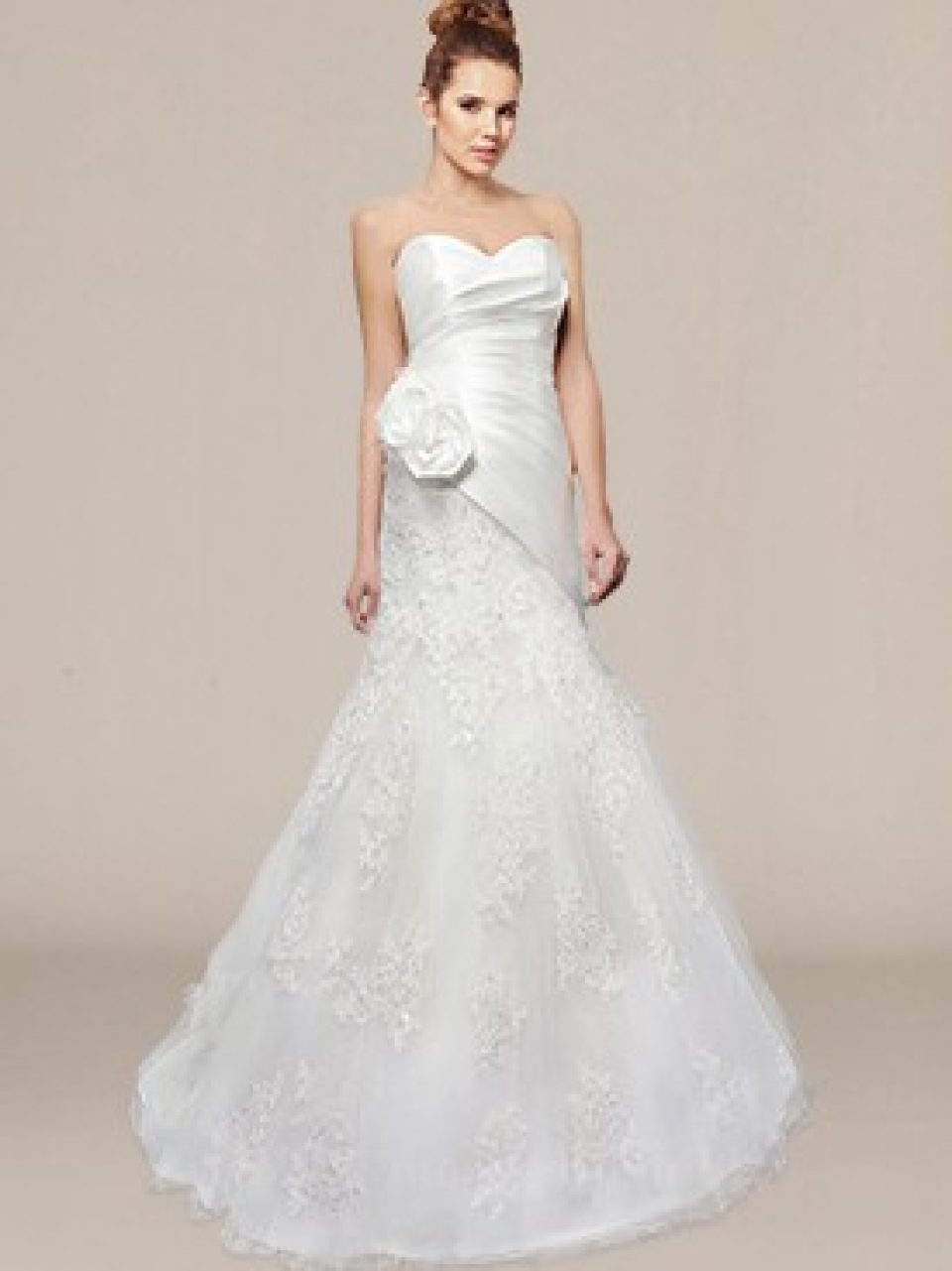 modest strapless wedding dress