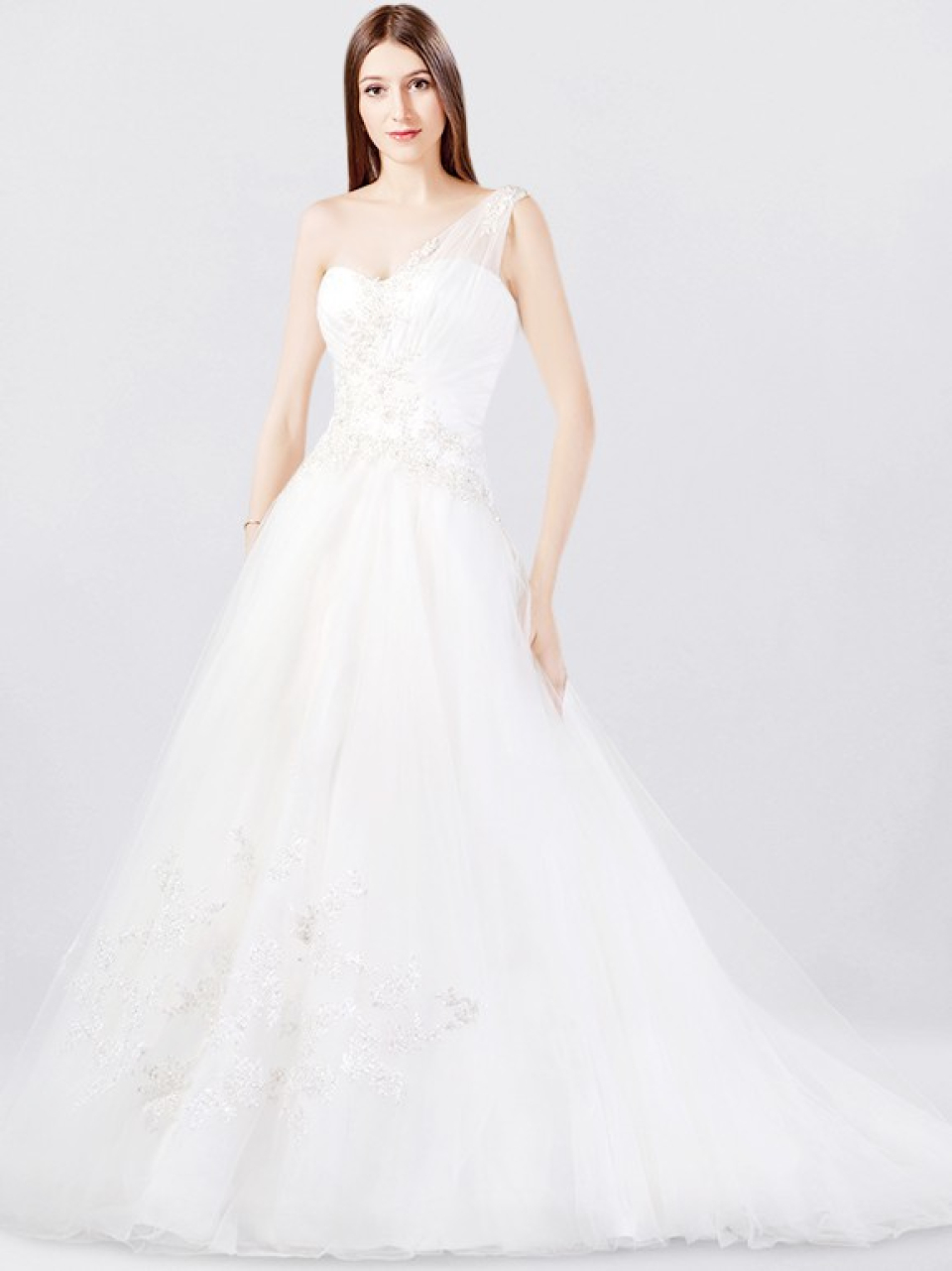 one shoulder wedding dresses