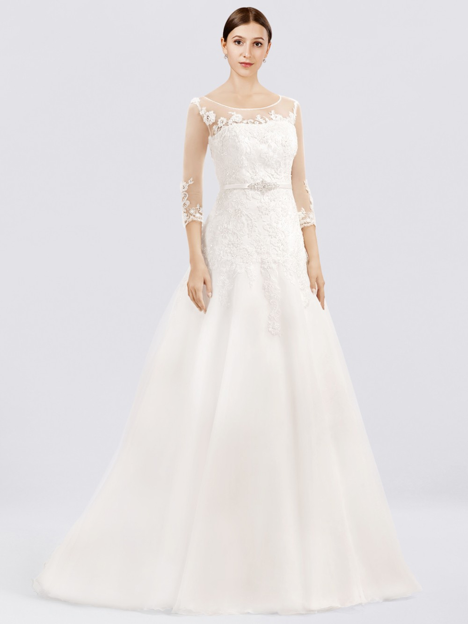 modest wedding dress with sleeves