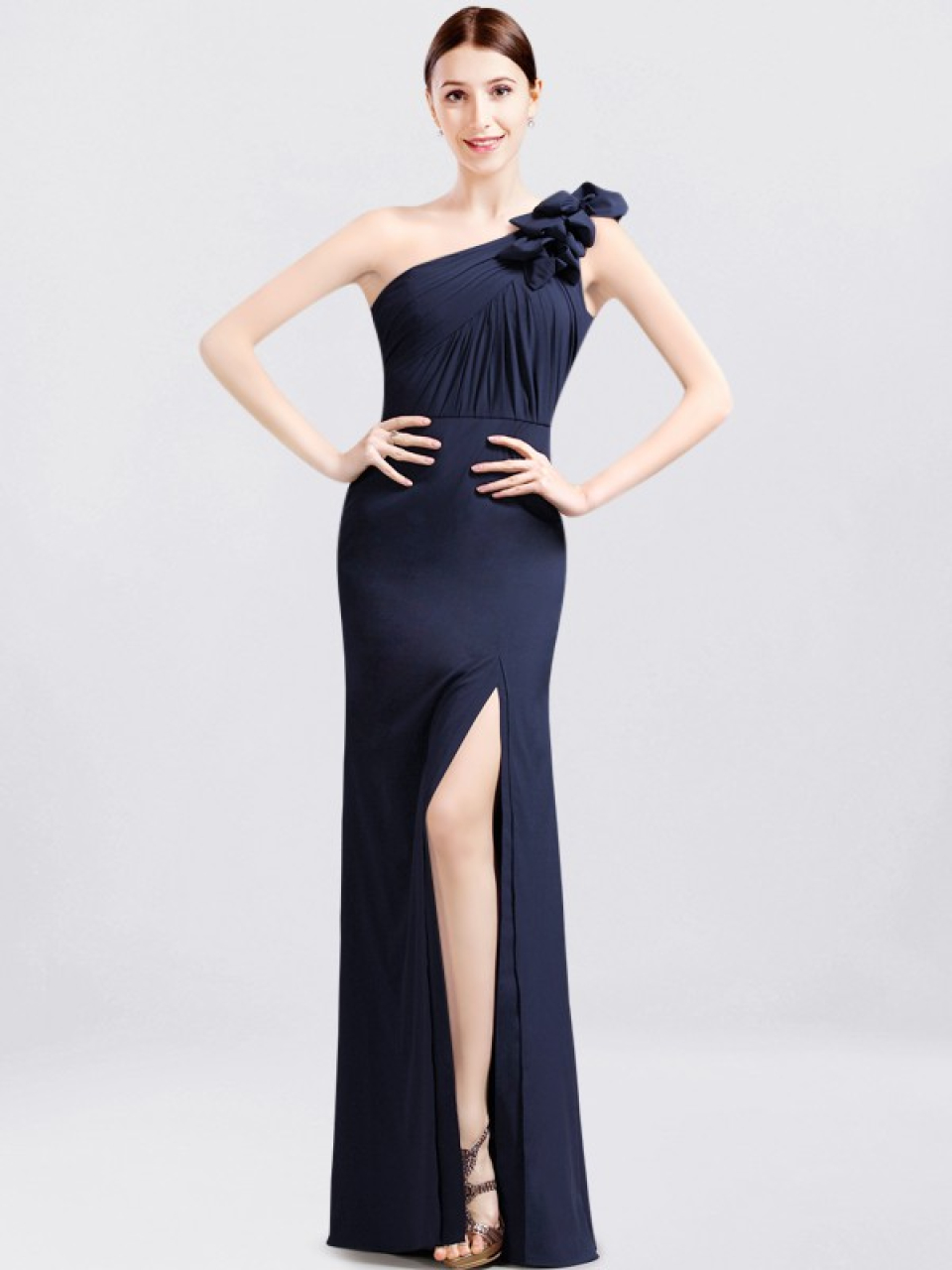 mother of bride dresses_Navy