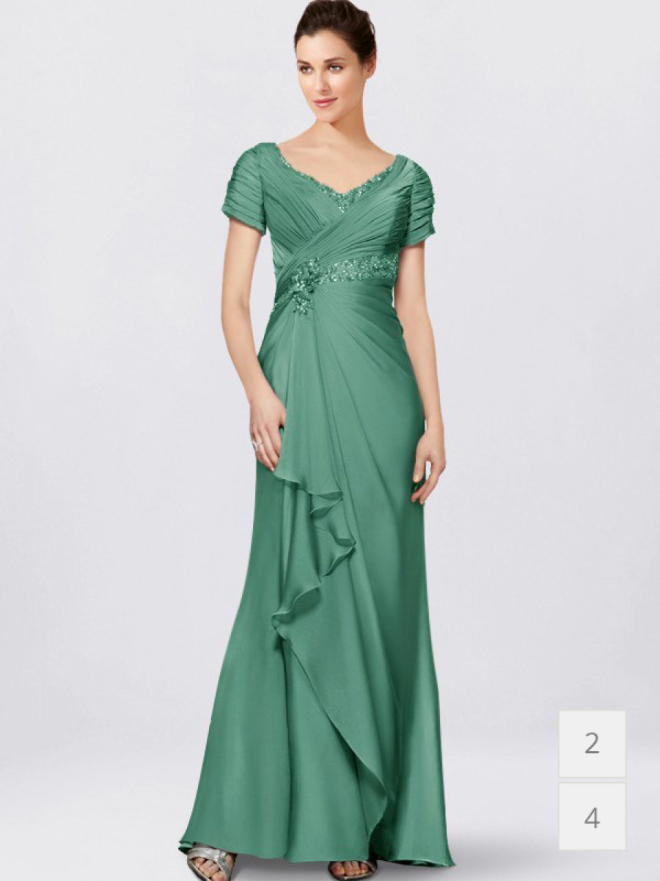 mother of the bride dress_green