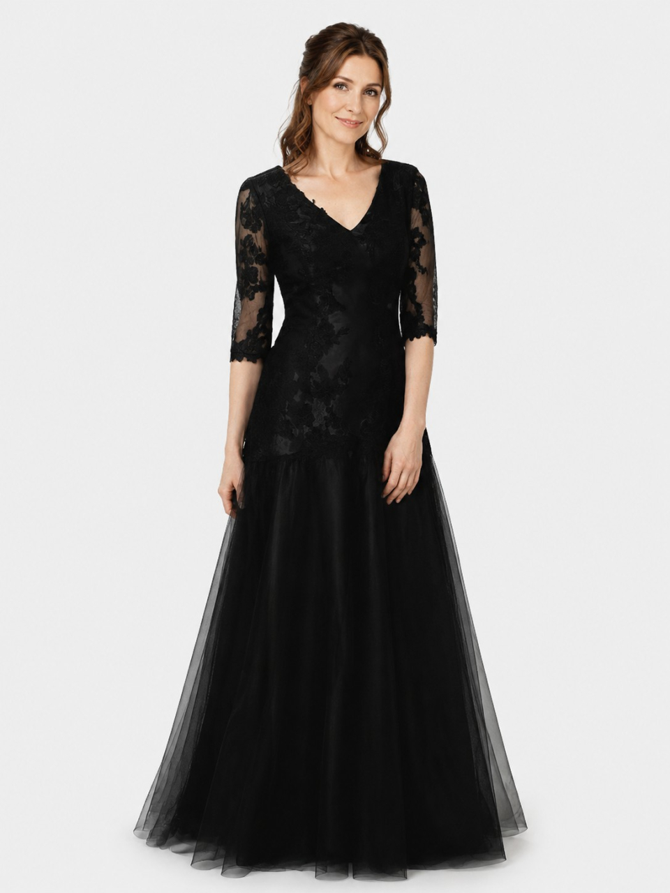 mother of the bride dress_Black