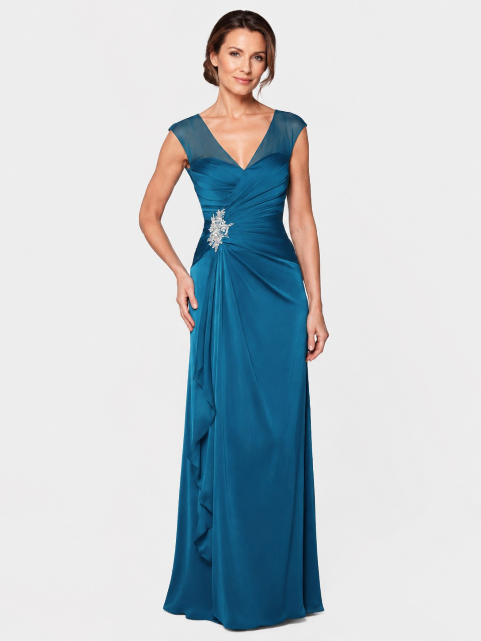 mother of the bride dress_Teal
