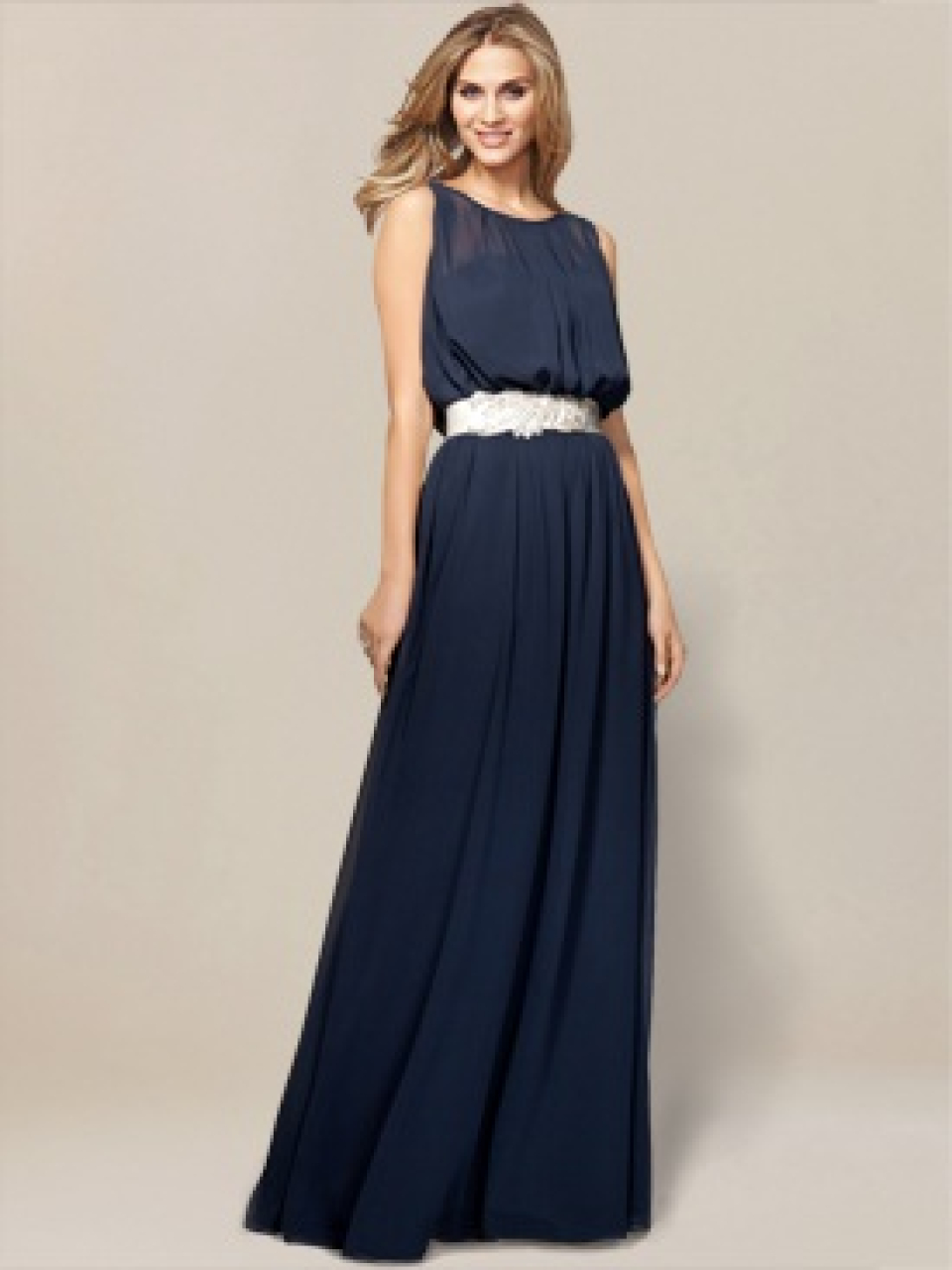 mother of the bride dress_Navy/White