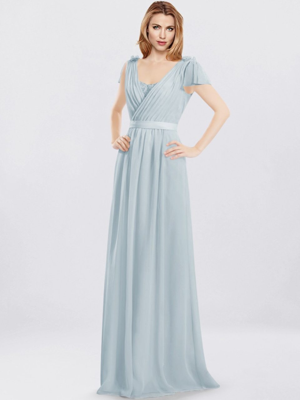 mother of the bride dress_Blue Pastel
