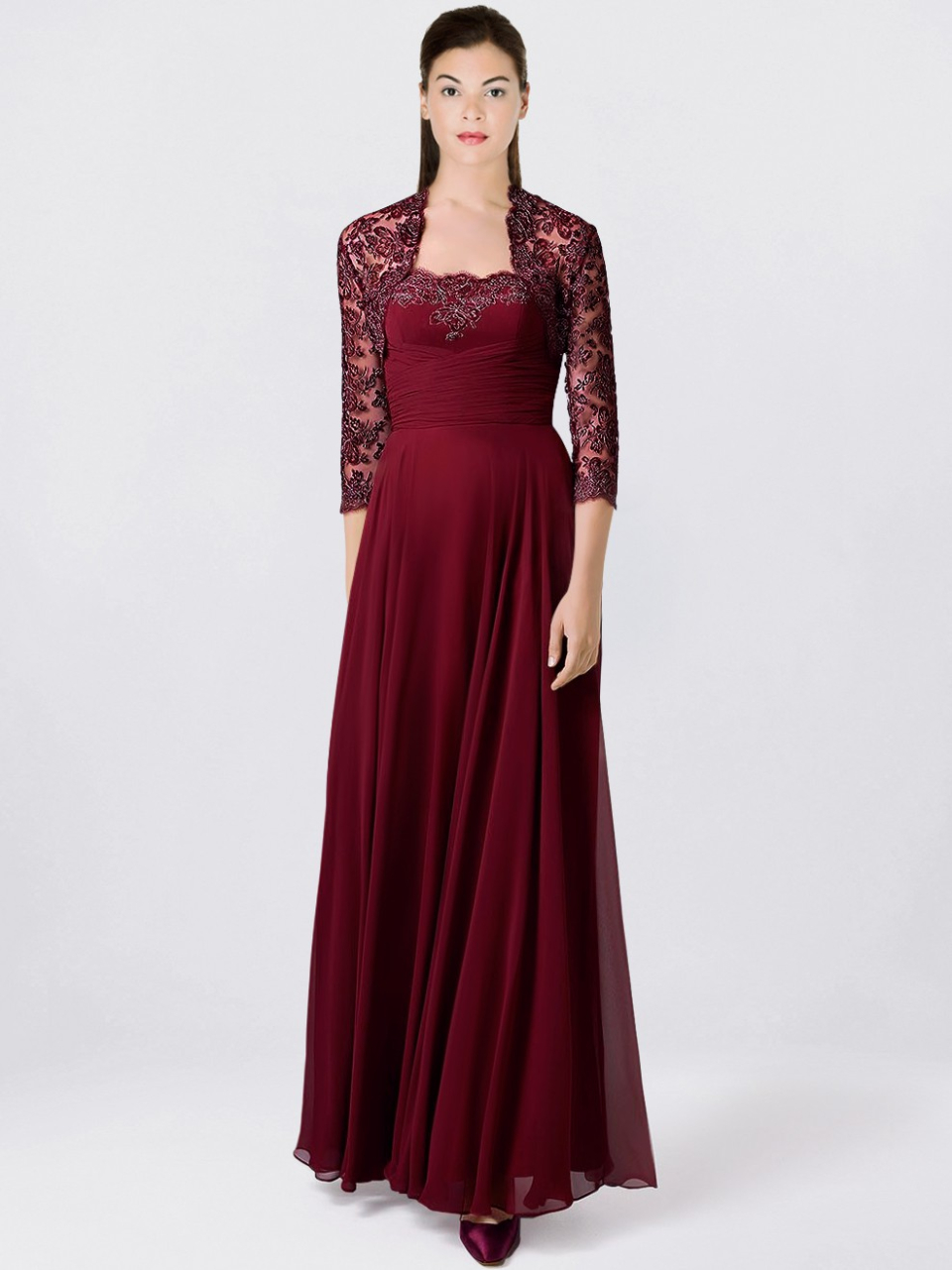 mother of the bride dress_Claret