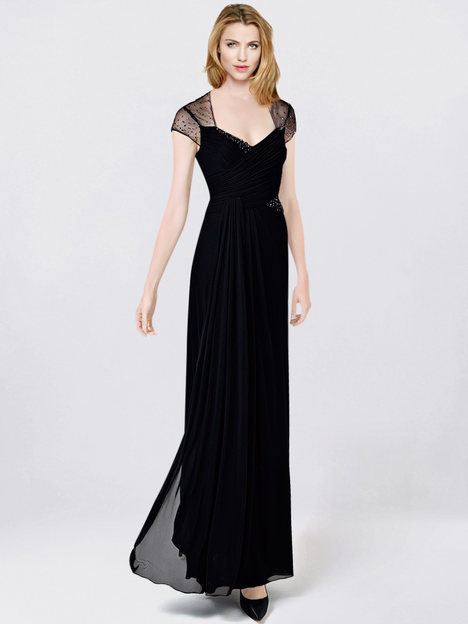 mother of the bride dress_Black