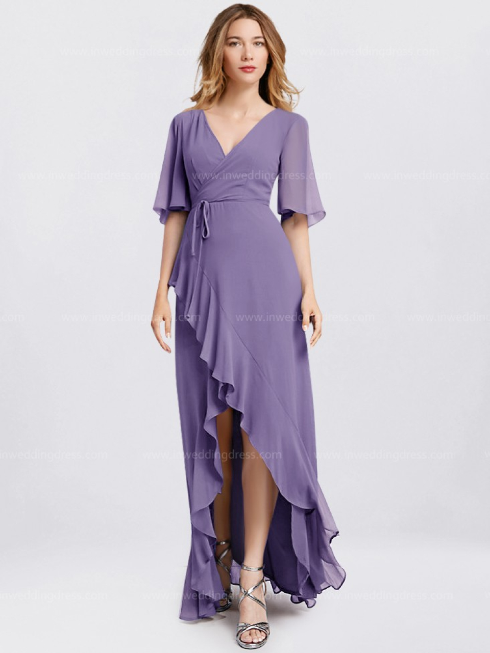 high-low mother of the bride dress_purple