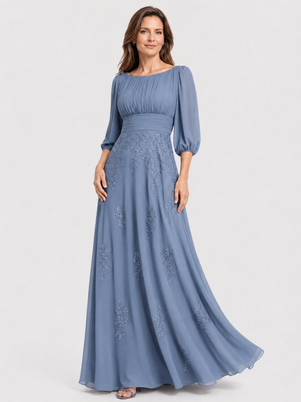 Mousseline Mère de la Mariée Dress_Eggplant