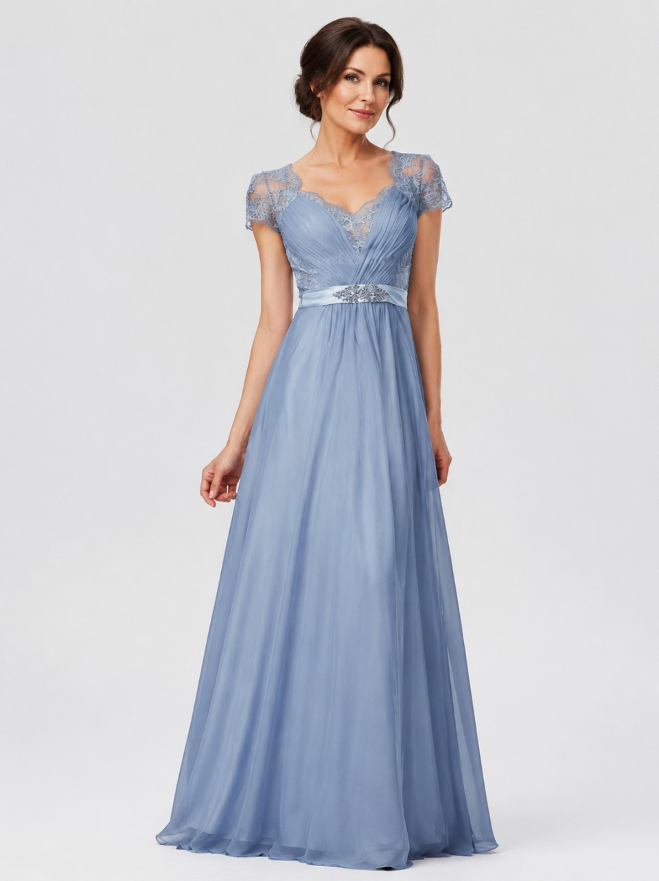 young mother of the bride dresses_Cornflower
