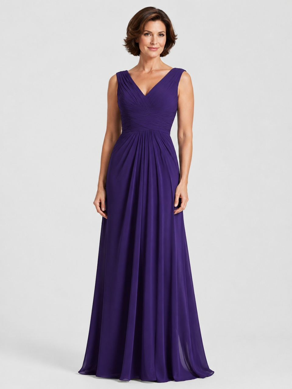 beach mother of the bride dress_Eggplant