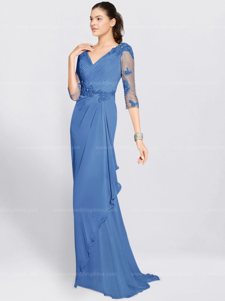 mother of the bride dresses_Marine Blue