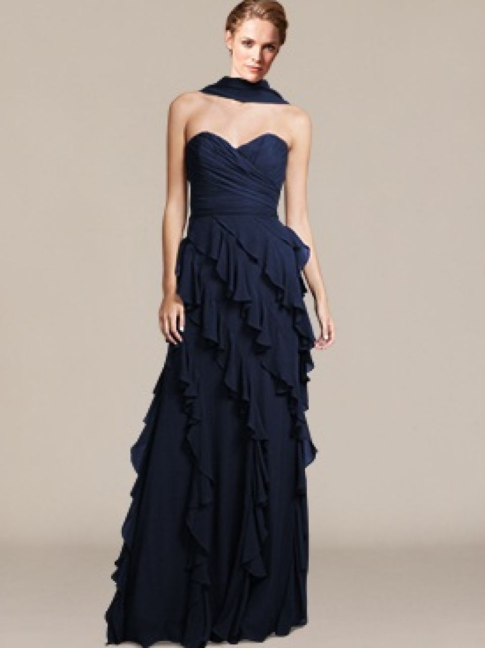 Chiffon Mother's Dress_Navy