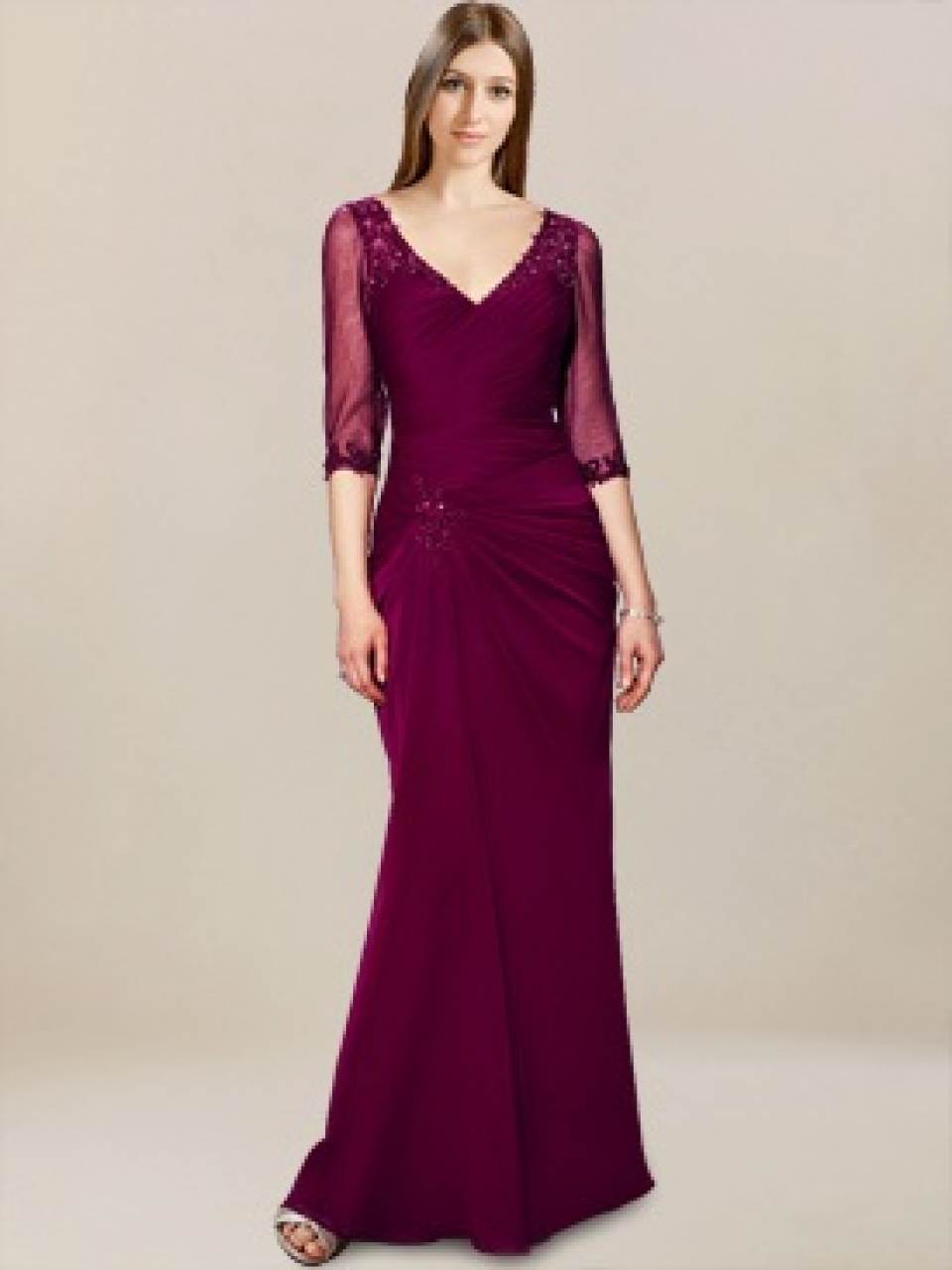 Mutter des Bräutigams Kleid_Berry