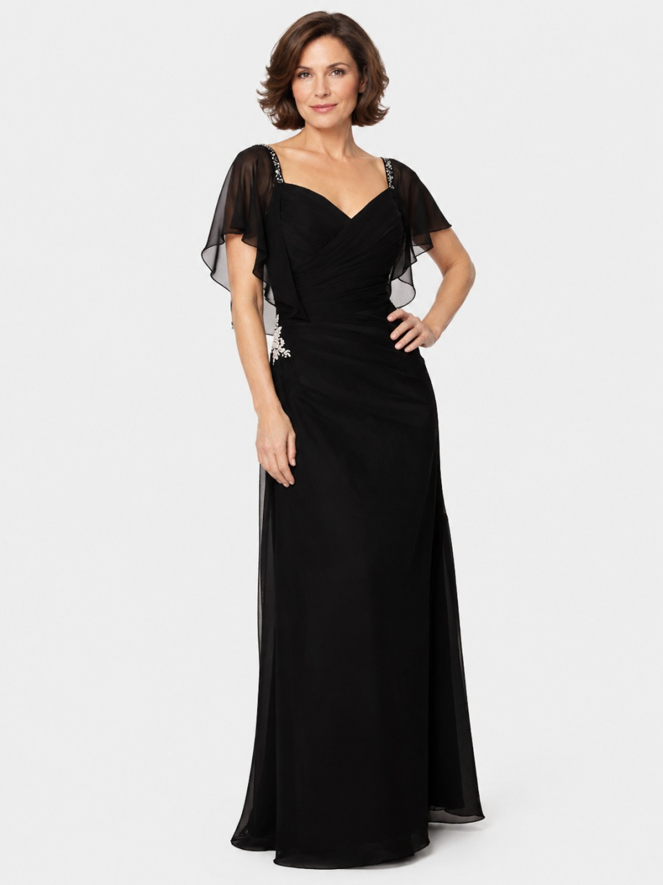 mother of the groom dress_Black