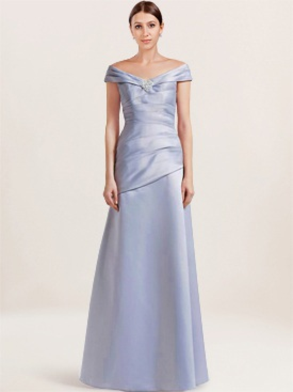 off-the-shoulder mother of the bride dress_Lavender
