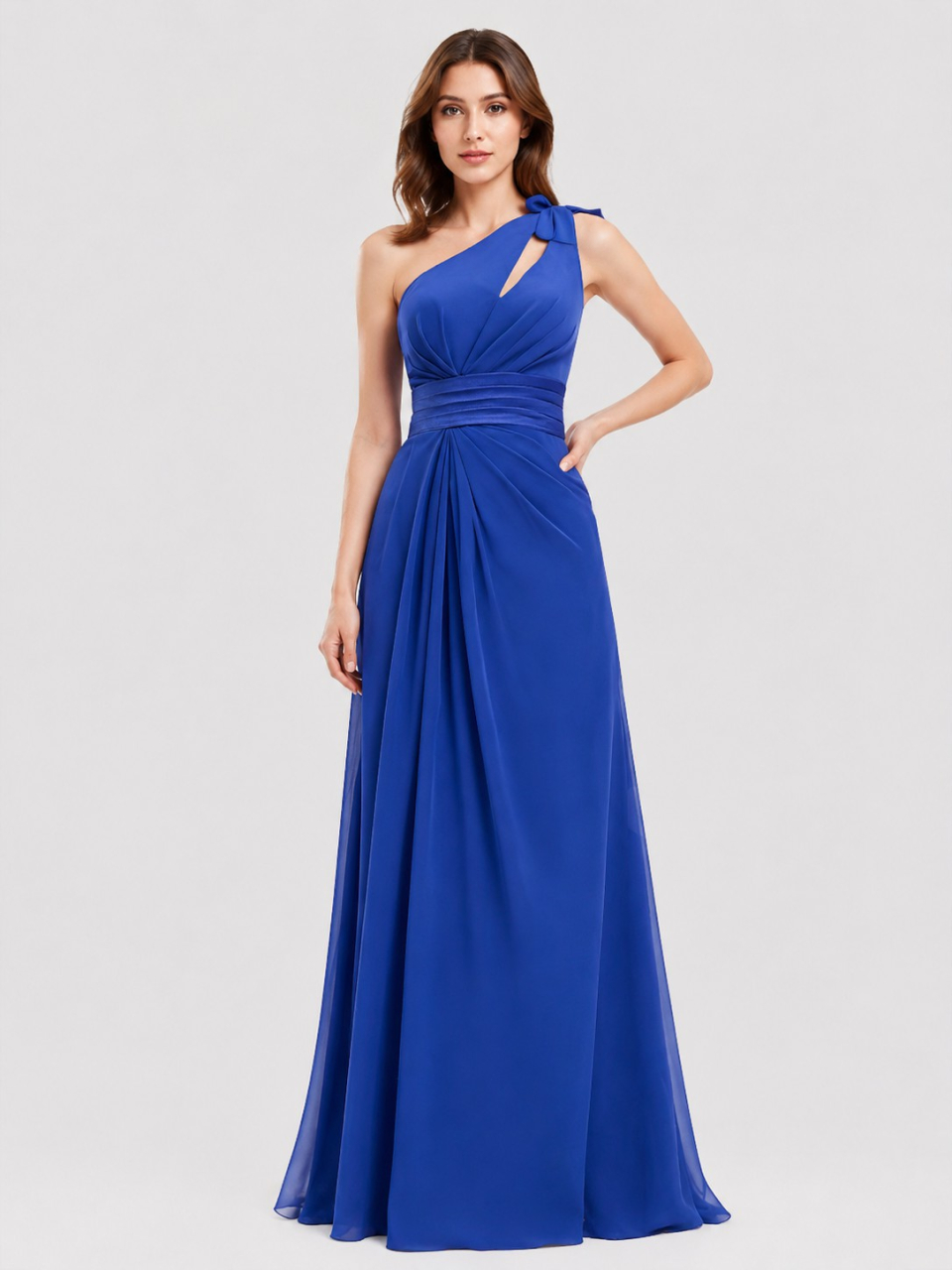 one shoulder bridesmaid dresses_indigo