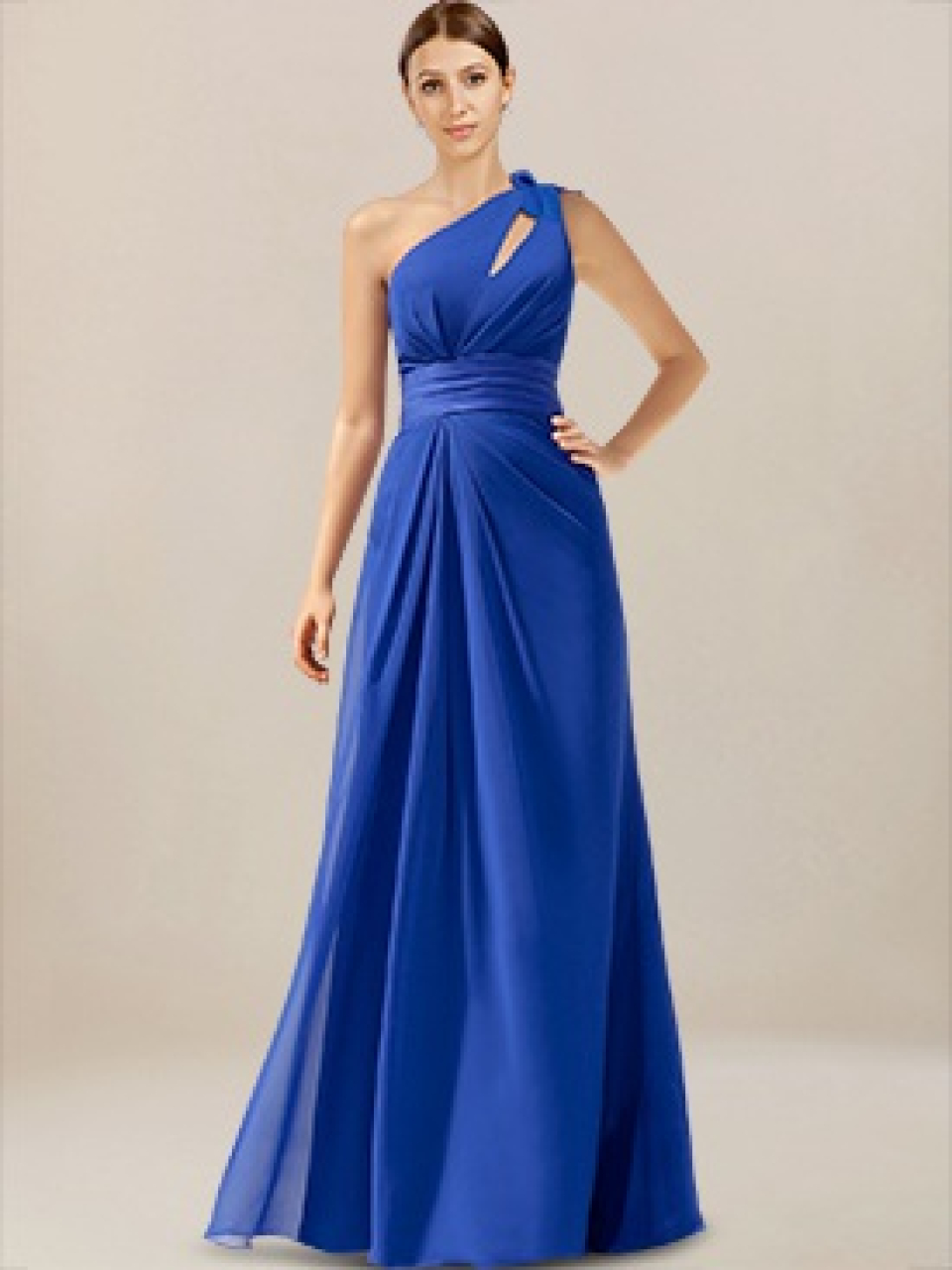 one shoulder bridesmaid dresses_indigo