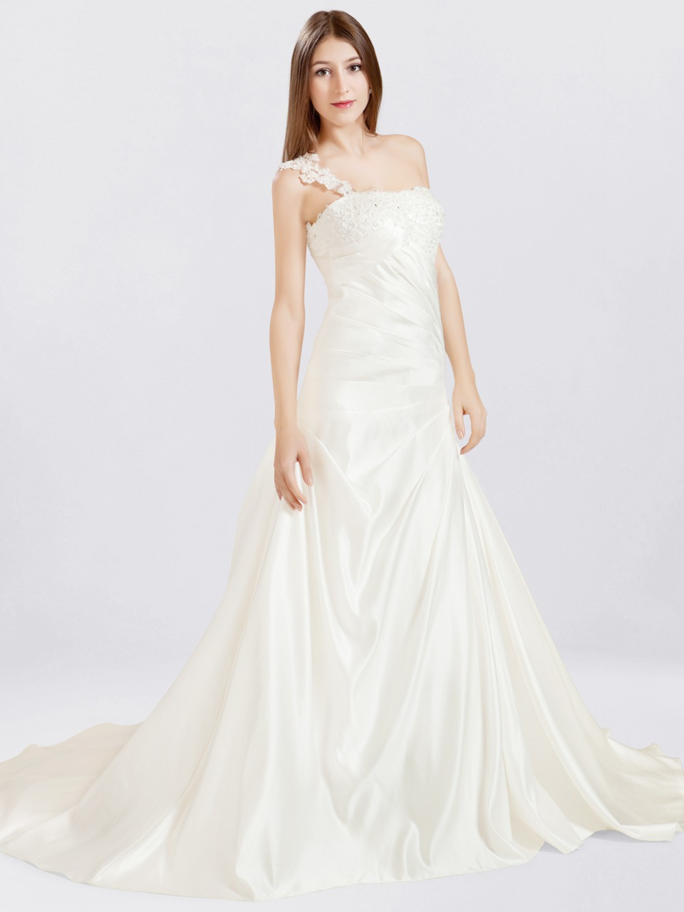 one shoulder wedding dresses
