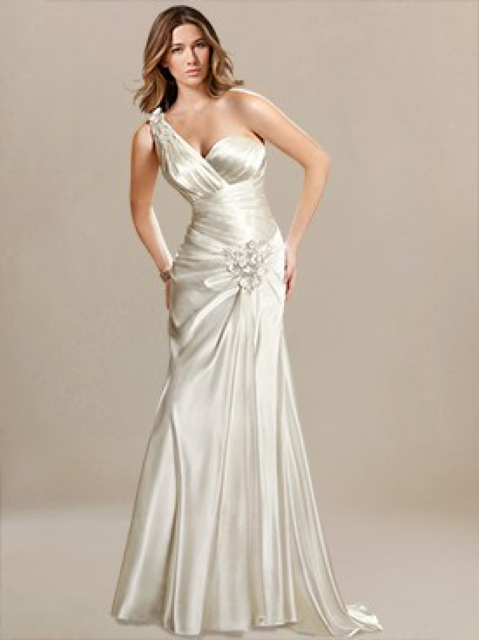 one shoulder wedding dresses