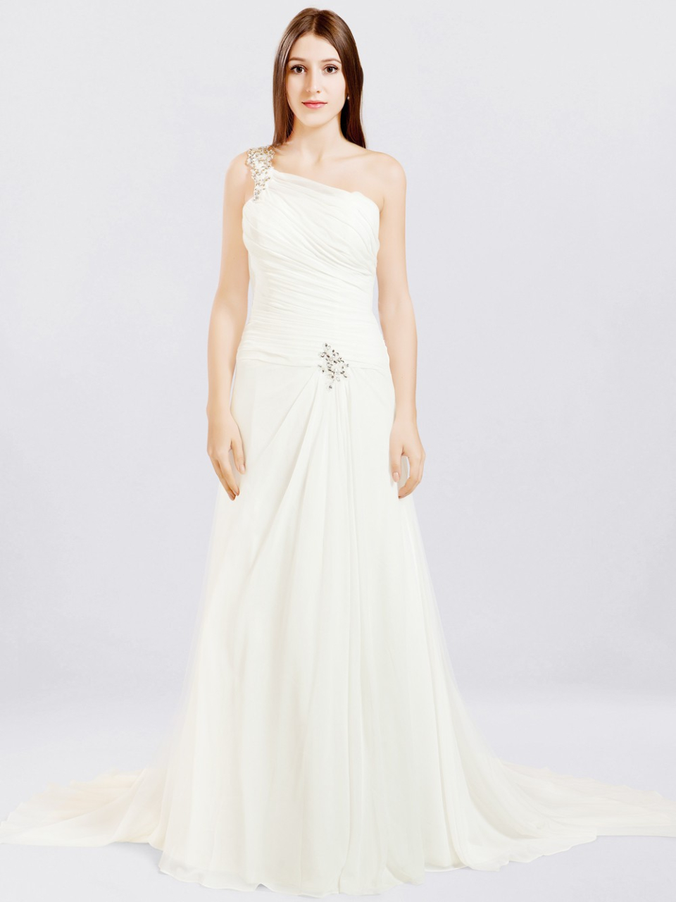 one shoulder wedding dresses