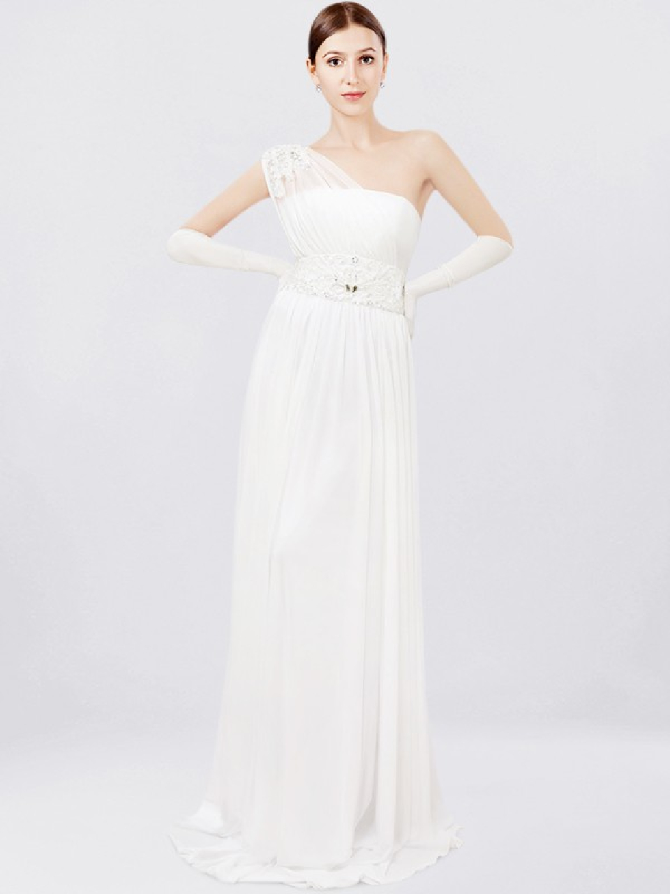 one shoulder wedding dresses