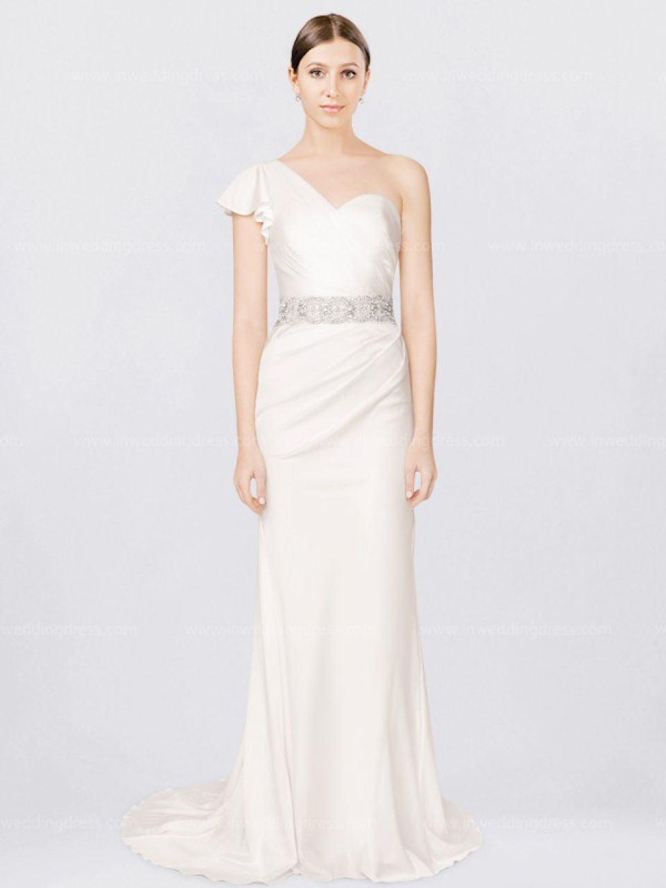 one shoulder wedding dresses