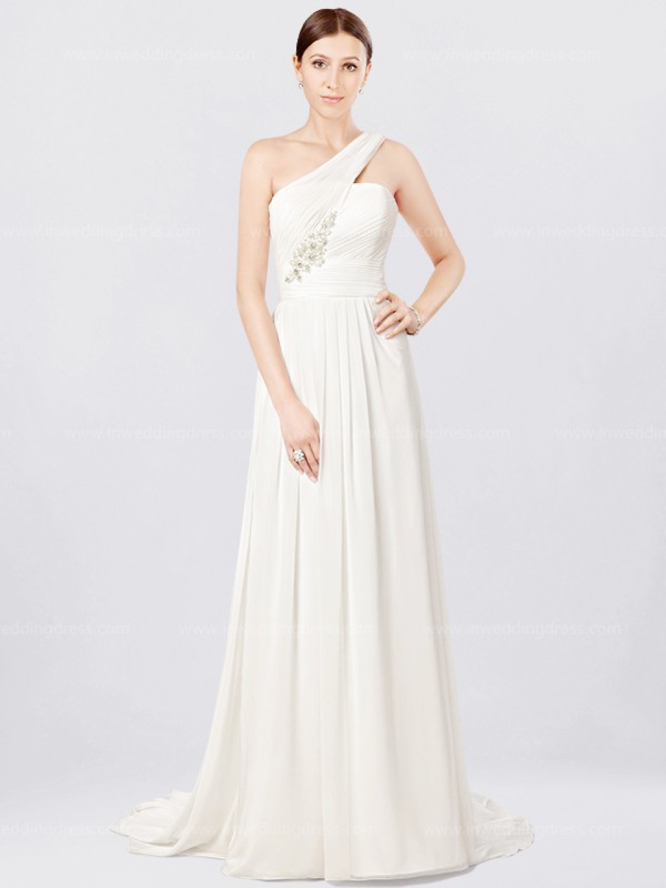 one shoulder wedding dresses