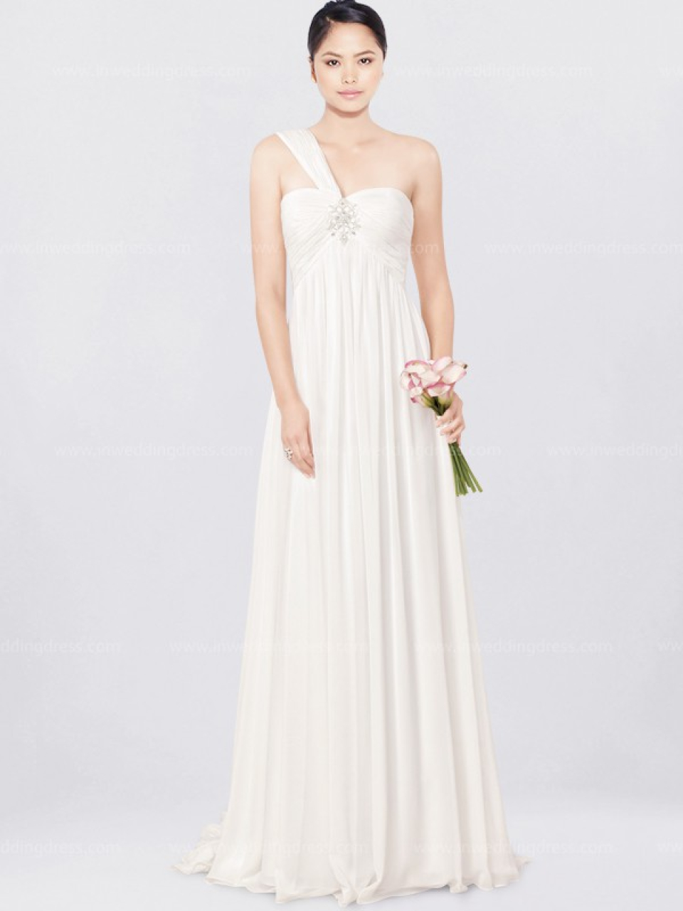 one shoulder wedding dresses