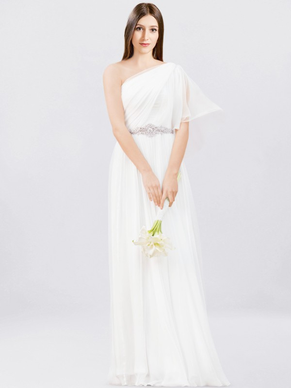 eine Schulter Brautkleider