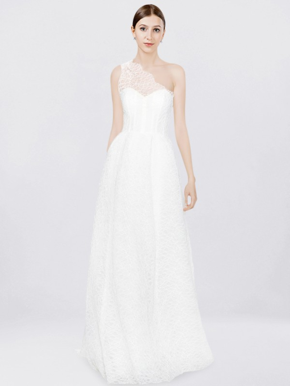 one shoulder wedding dresses