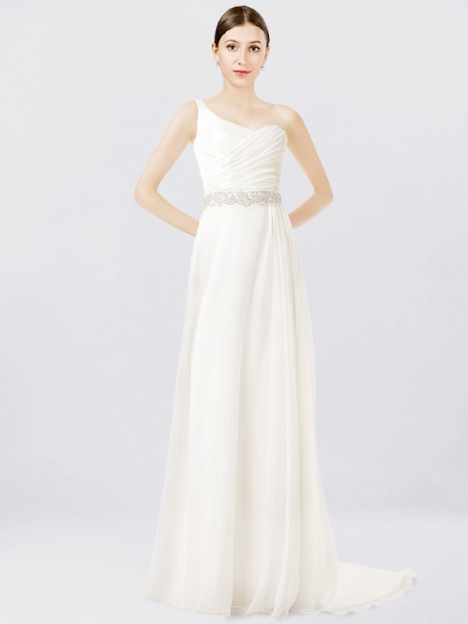 one shoulder wedding dresses