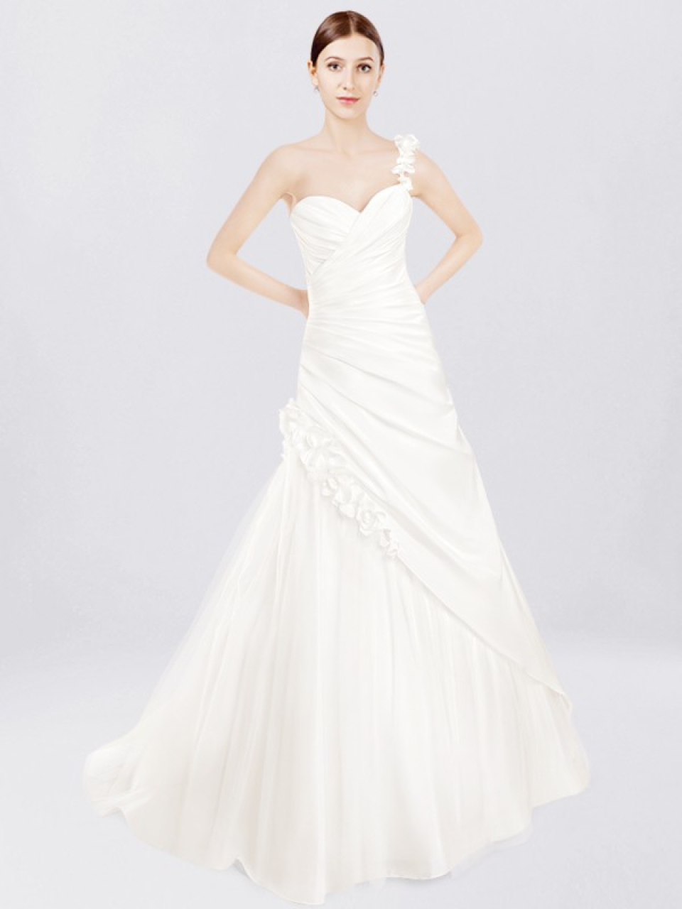 one shoulder wedding dresses