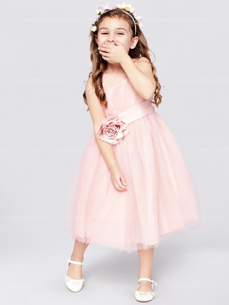 pink flower girl dress_pink