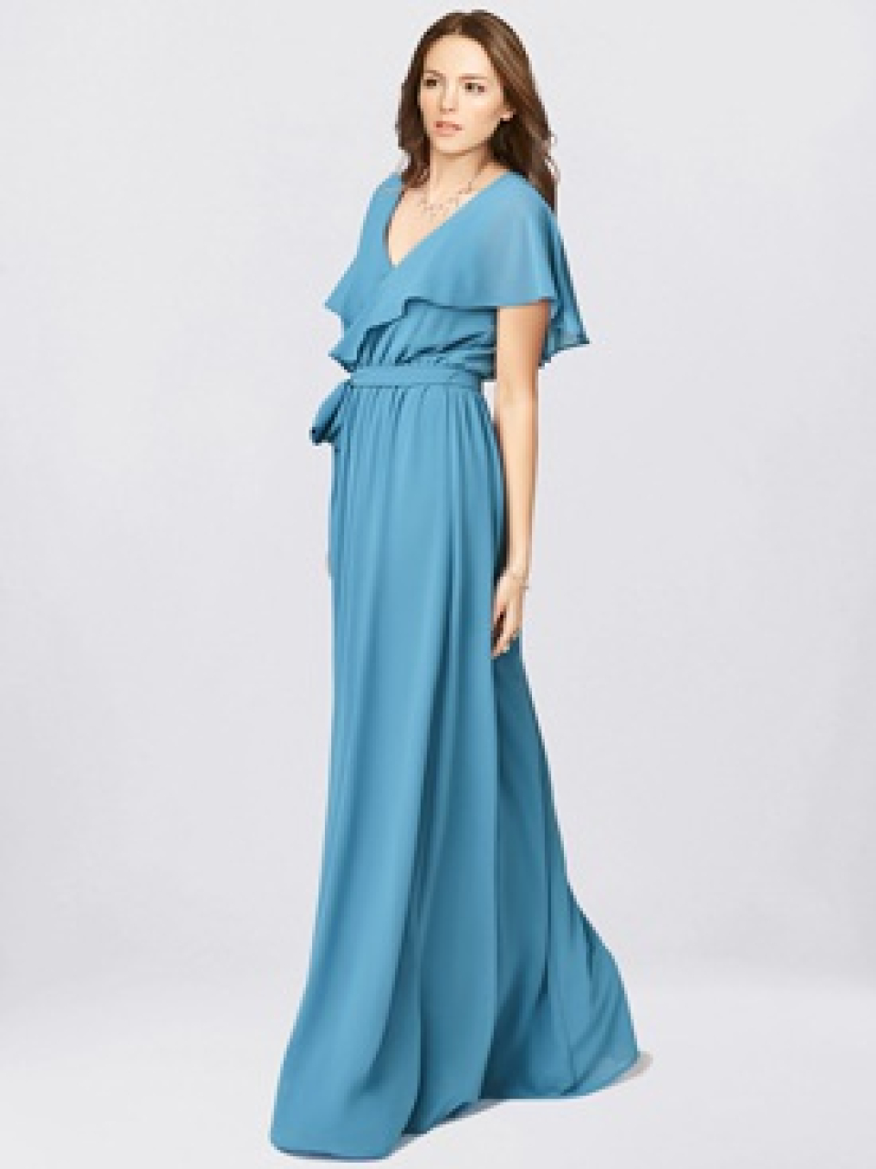 plus size bridesmaid dress_blue jay