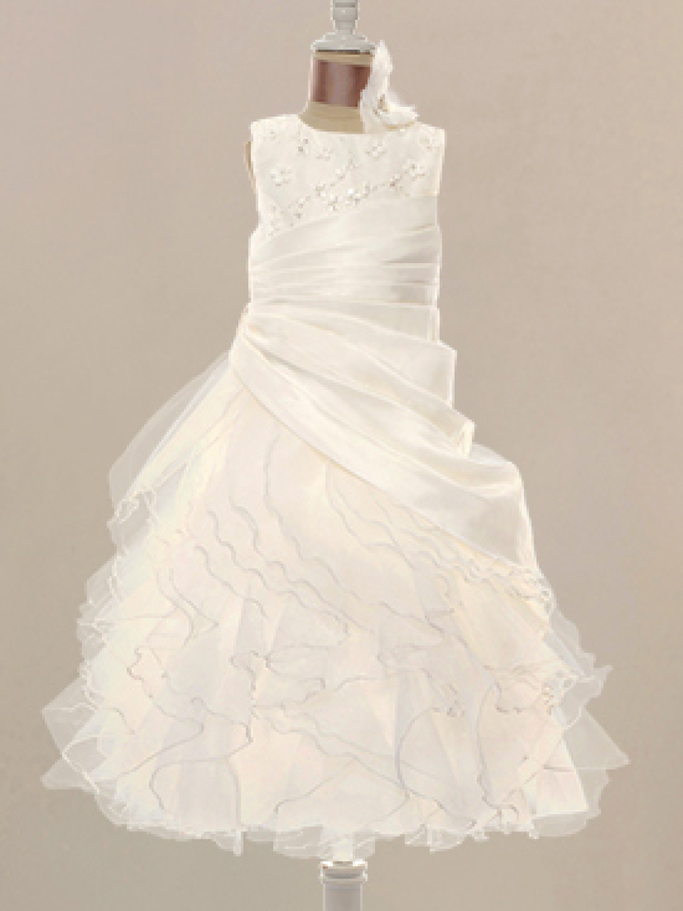 princess flower girl dress_Ivory