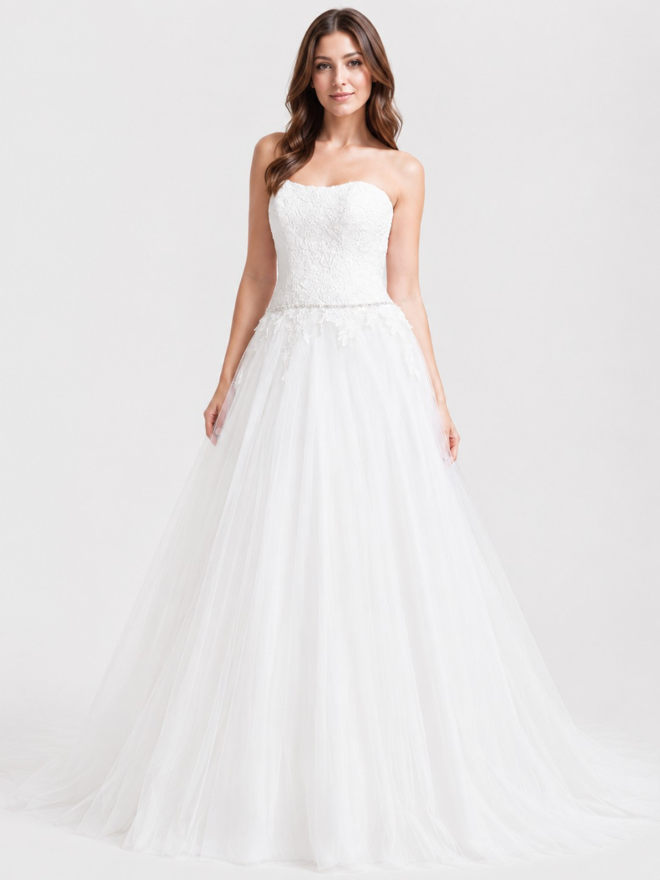 strapless wedding dress