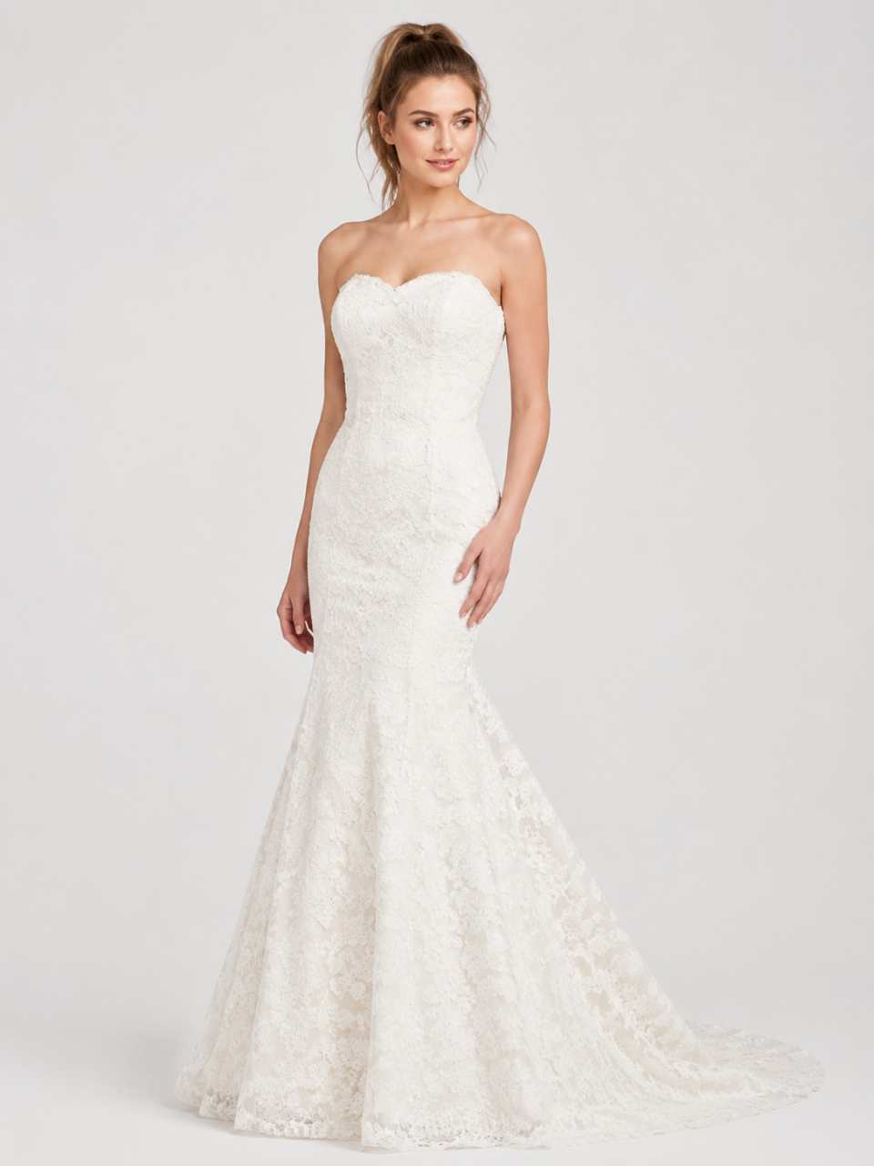 romantische Spitze Hochzeitskleid