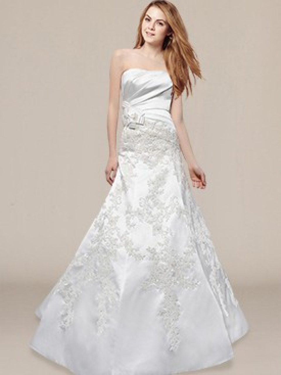 satin strapless wedding dresses