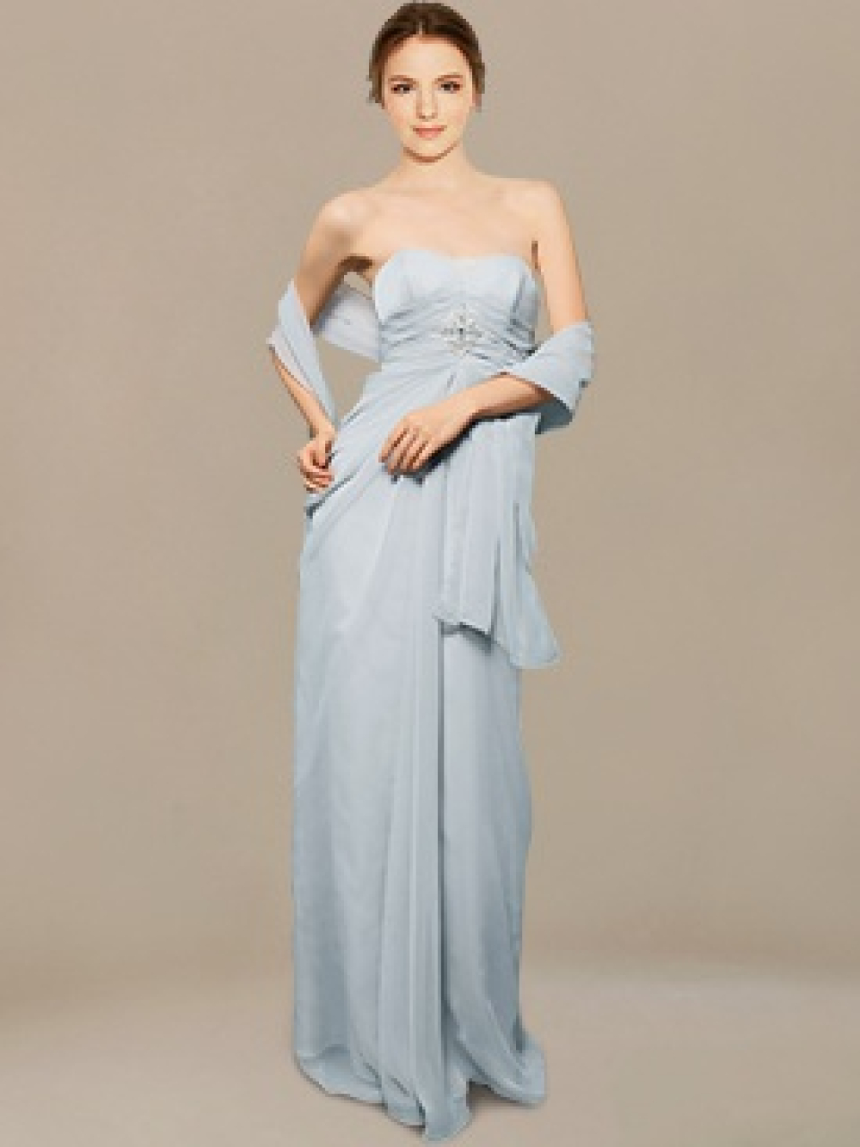 sexy mother of the bride dress_Blue Pastel