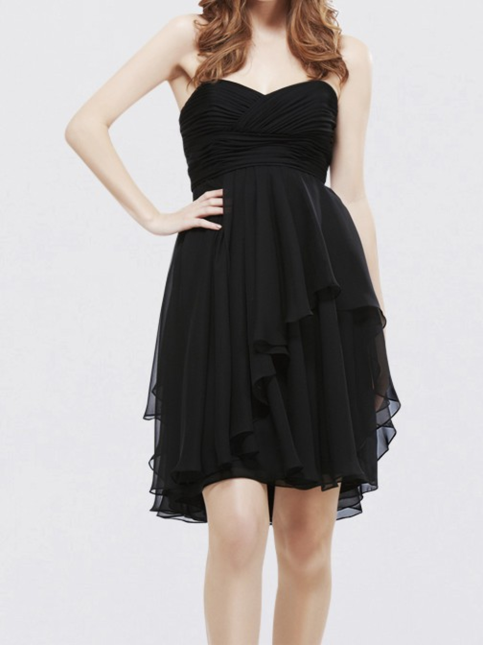 short bridesmaid dress_Black