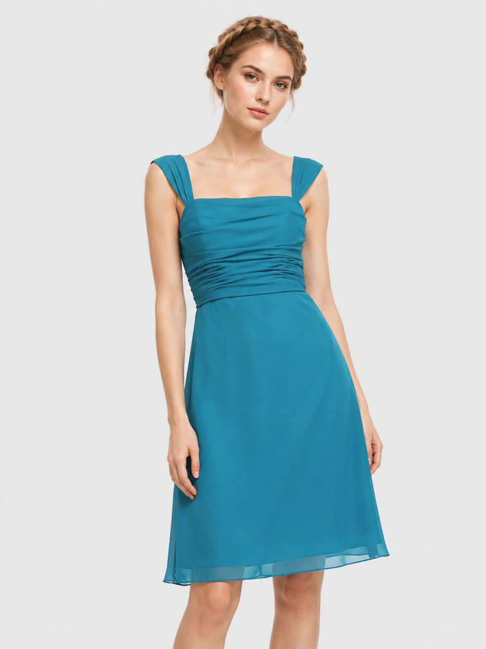 robe courte de demoiselle d'honneur_Marine Blue