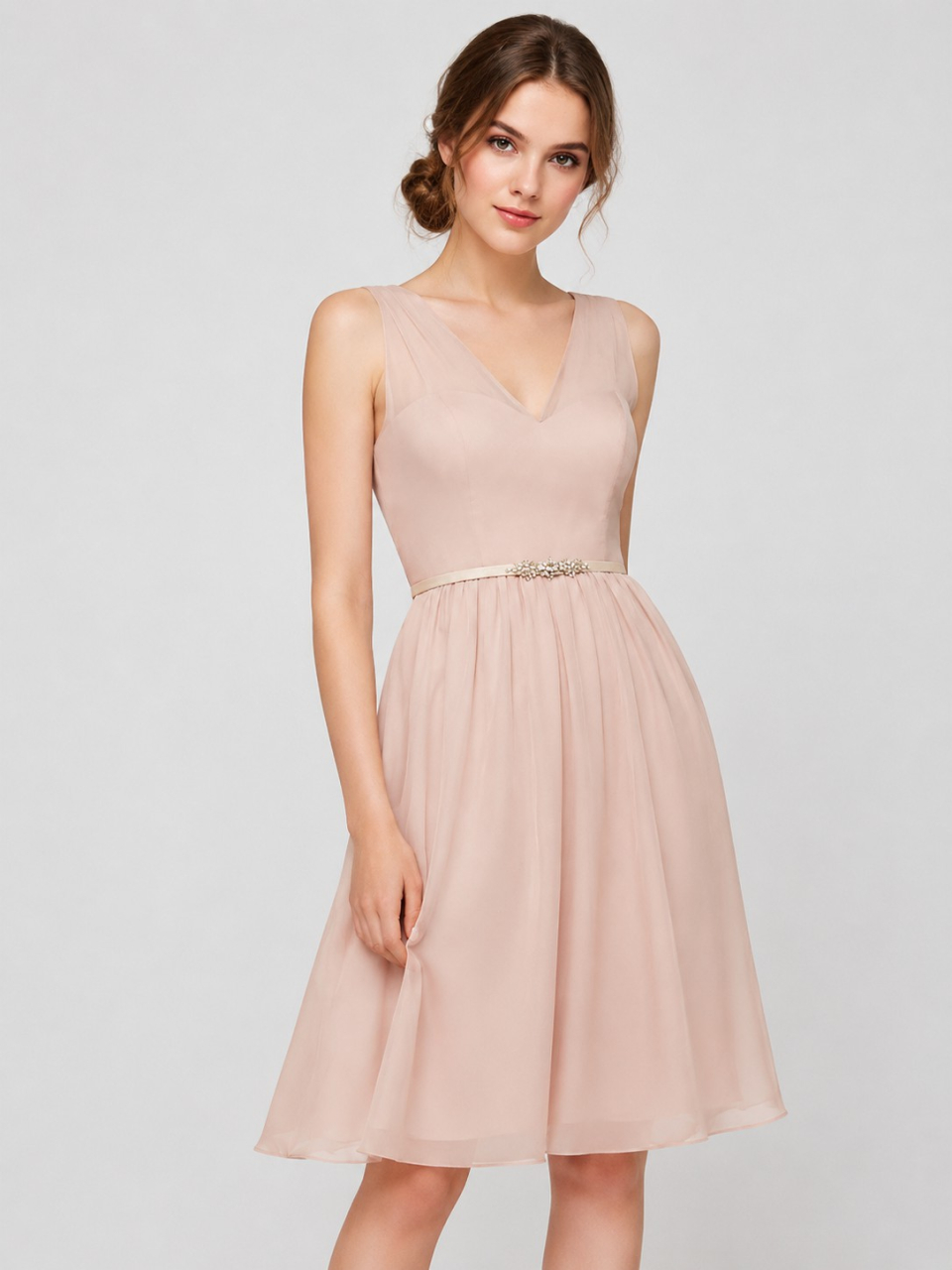 robe courte de demoiselle d'honneur_Blush